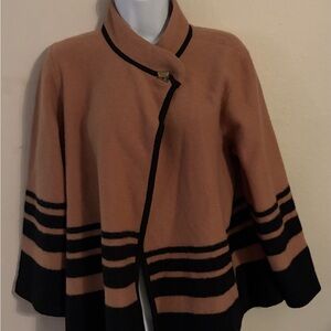 Karl Lagerfeld Elegant Tan and Black Women's Sweater
